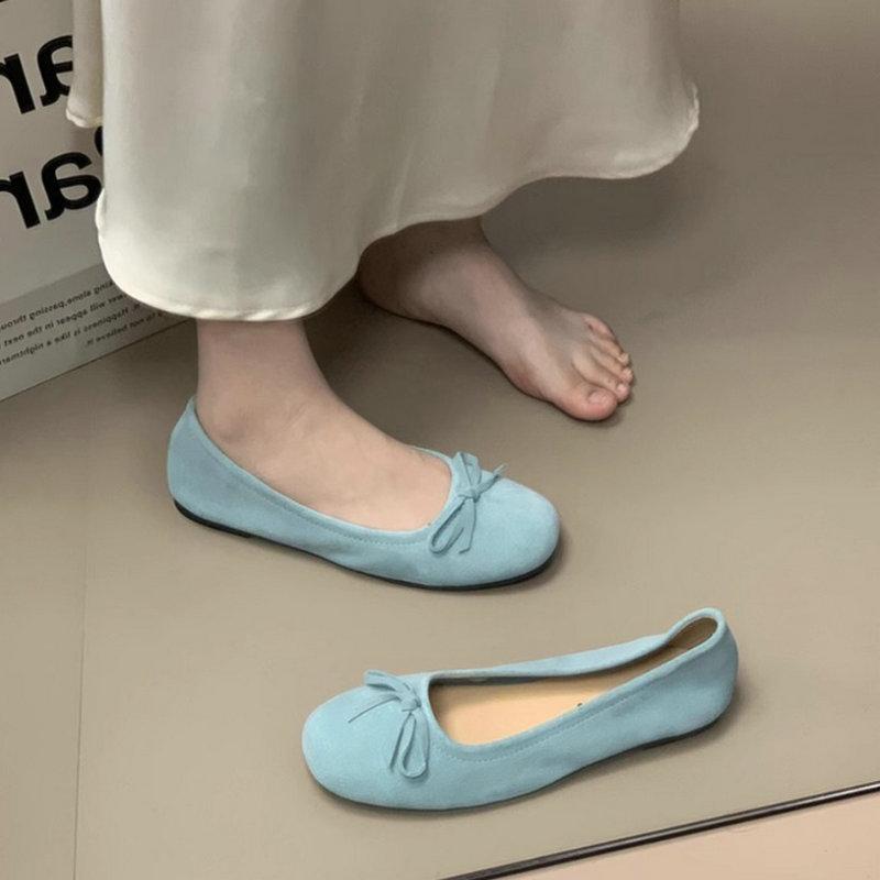 Fashion Flat Shoes for Women 2025 Spring and Autumn Silver Mary Jane Retro French Square Toe Solid Color Plus Size Women's Shoes