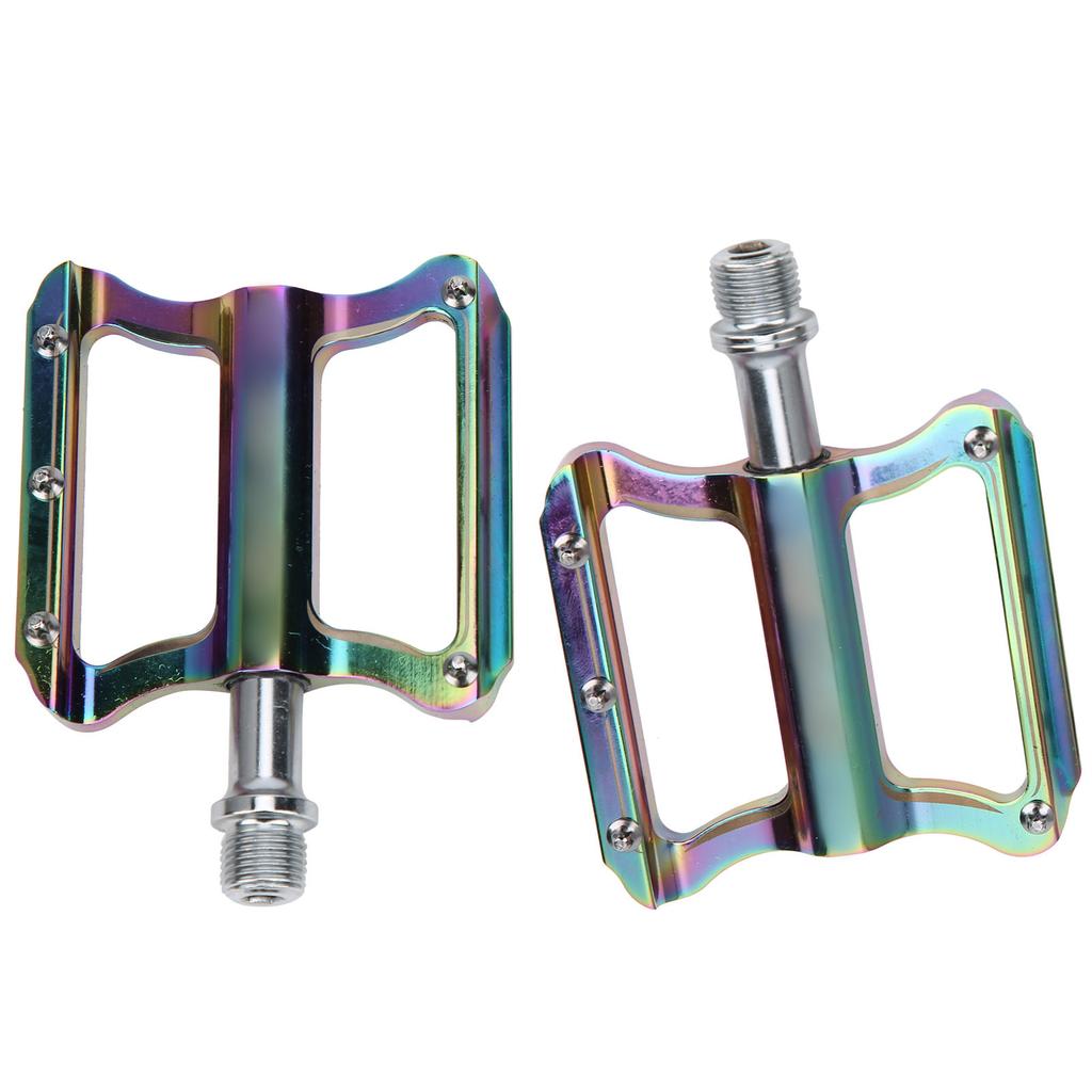 Aluminum Alloy Colorful Mountain Bike Pedals Lightweight Flat Bicycle Pedal Sets