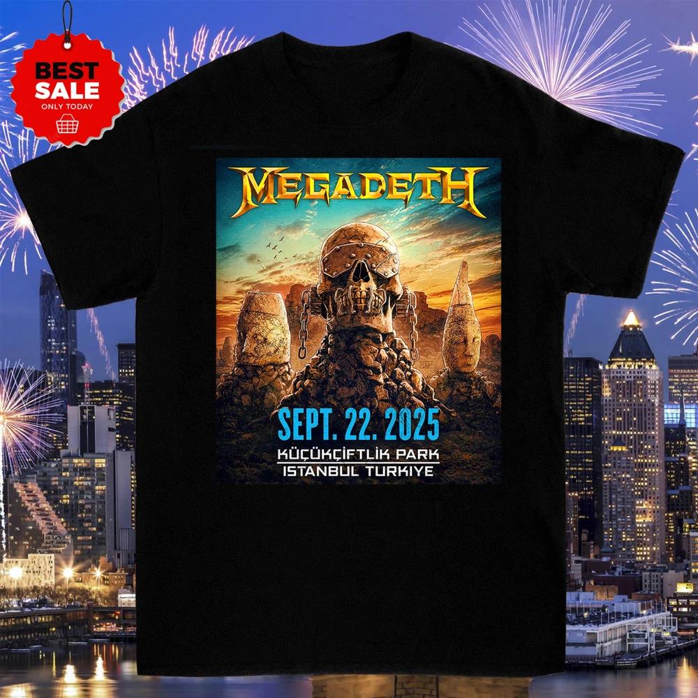 Megadeth World Tour 2025 balck T Shirt Concert cotton Tee XL