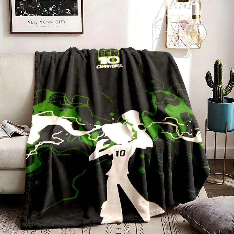 Ben 10 Theme Blanket Suitable For The Sofa Camping And Travel Made Of Soft Flannel Material An Ideal Gift For Occasions Such As Birthday