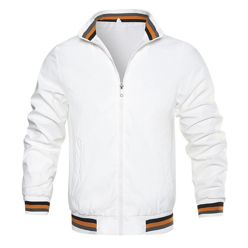 Spring and Autumn Men's Jacket Jacket Stand-Up Collar Fashion Jacket Top Casual Sunscreen Zipper Jacket