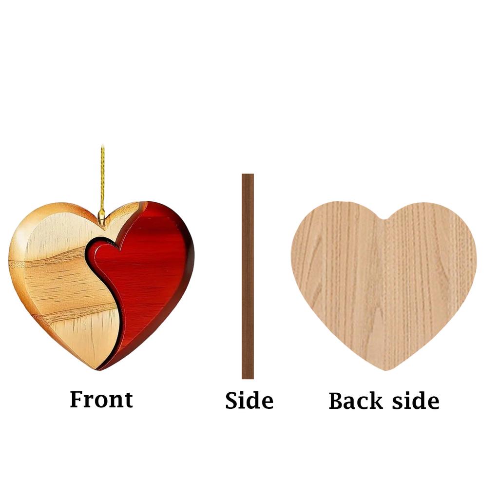 2DWooden Heart Valentine's Day Gift Vintage Home Decoration Crafts Wedding Decoration Venue Layout