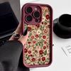 Phone Case Vintage Wine Red Floral Pattern For iPhone 17 16 15 14 13 12 11 Pro Max XS XR X 7 8 Plus 16E 17 Air 13 Mini TPU Cover