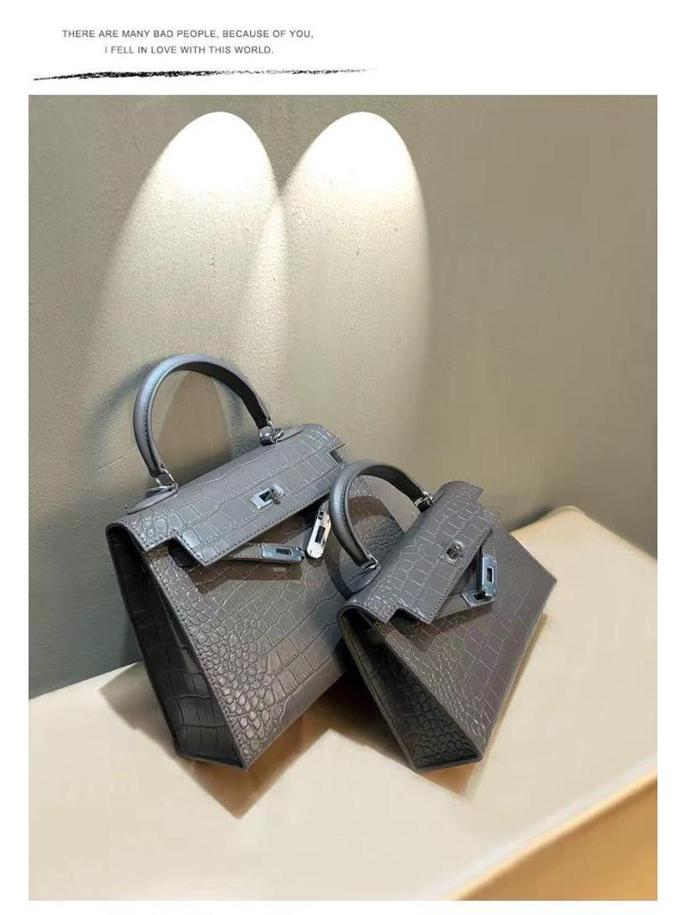 Kabelka Kelly se vzorem krokodýlí kůže 2025: Retro kabelka přes rameno a crossbody, horký prodej