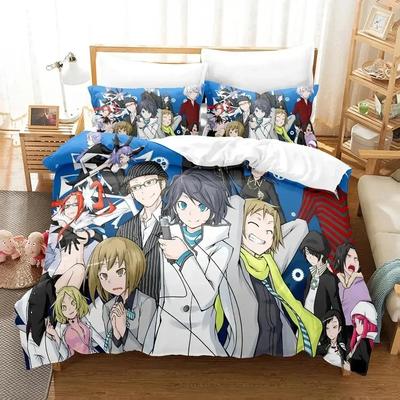 3D Anime Devil Survivor Bedding Set Duvet Cover Bed Set Quilt Cover Pillowcase Comforter King Queen Size Boys Adult Bedding Set