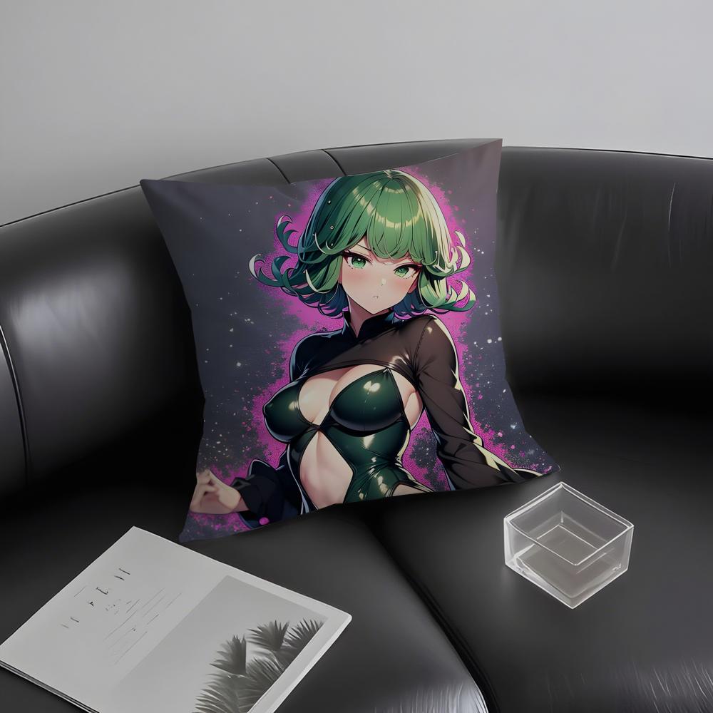 O-One Punchh Man Tatsumakii Cushion Cover Pillowcase Ultra Soft Skin Friendly Fabric Cloud Like Comfort & Concealed Zipper