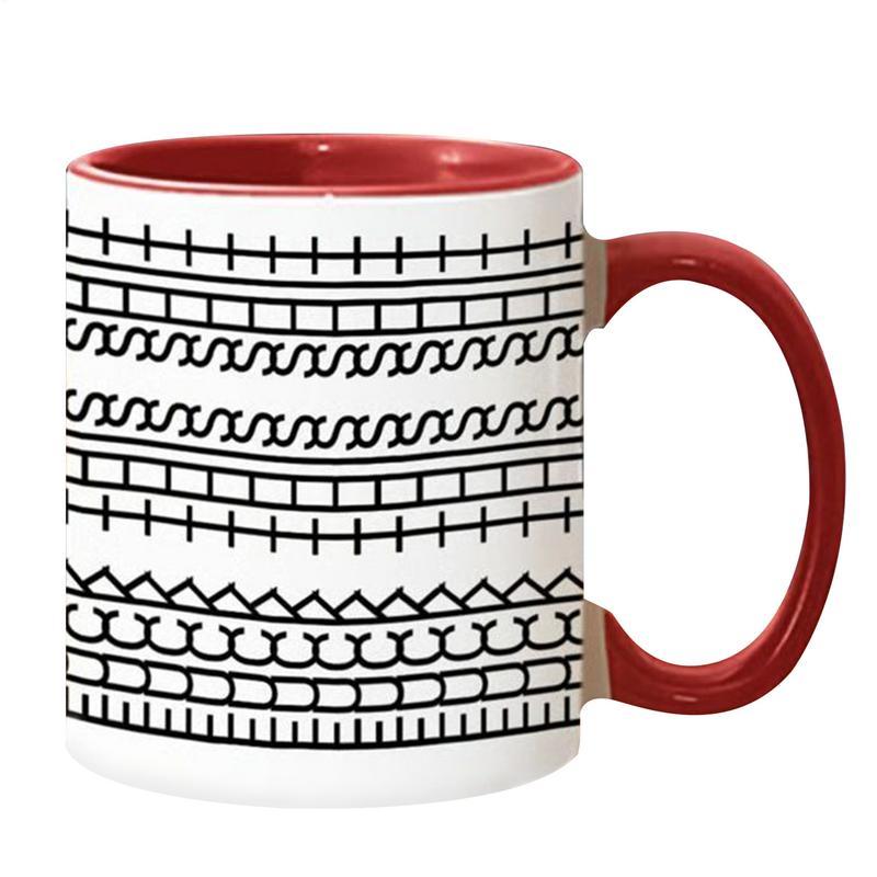 350ML Versteckte Schimpfwort-Nachricht Keramik-Kaffeetassen Lustige Nachricht Kaffeetasse Moderne Tasse Trinkgeschirr Tassen und Becher Freunde Einzigartiges Geschenk