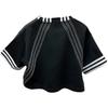adidas Camiseta de cuello redondo a rayas con logo invertido Originals x Alexander Wang Tops para mujer Negro BR9215