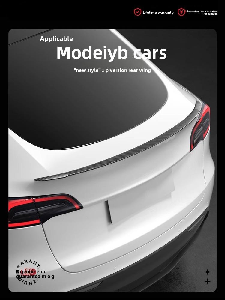 ALV1 Tesla Model 3/Y Tail Wing Renovation P Carbon Fiber Pattern Y Modification Decorative Accessories High Performance