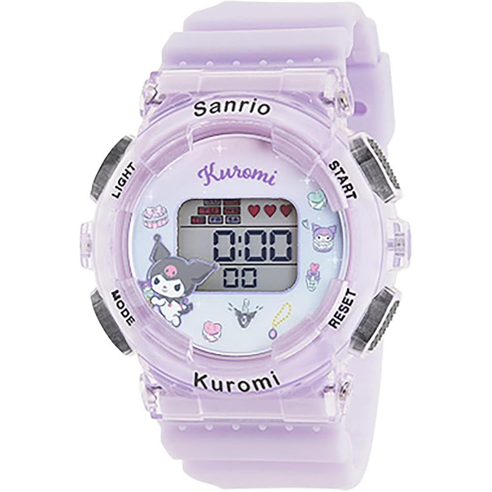 Sun Flame J-Axis Sanrio Kuromi Purple Digital Watch with Backlight and Alarm Function for Girls Blue