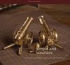 Miniature Pure Brass Italian Cannon Model - Home Office Desktop Decoration Ornaments - Trendy Creative Gift