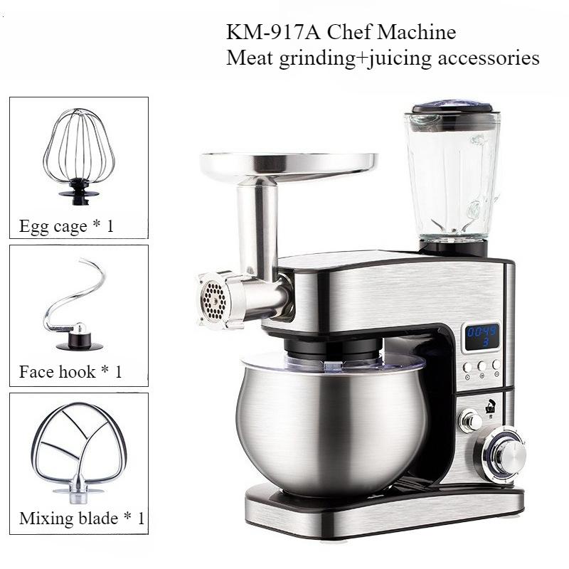 220V Multifunktions-Küchenmaschine Edelstahl-Schüssel Für Backmischungen Geeignet für die meisten Hobbyköche