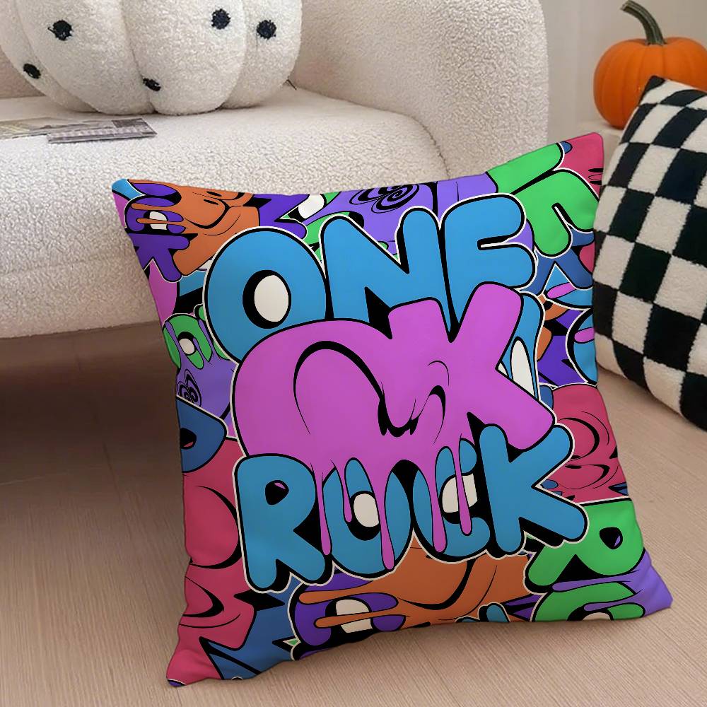Band O-One Ok Rock-Mt Rock Ambitions Pillow Case Comfort Sofa Bed Silky Elegant Invisible Zipper Decorative Cushion Cover