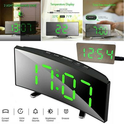 Sveglia digitale per camera da letto Orologio da scrivania Funzione snooze Volume regolabile Luminosità Dimmer