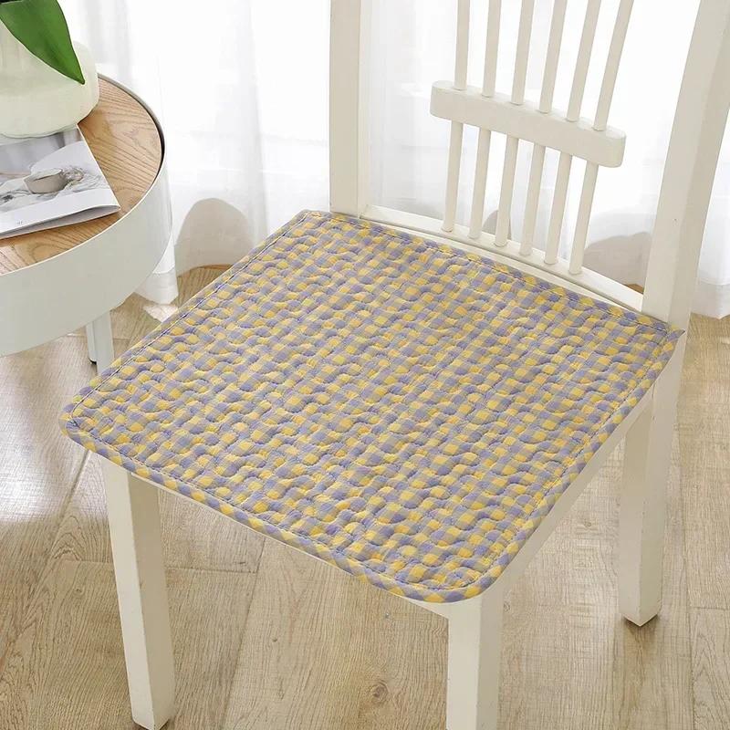 2 Pcs Four Season Universal Office Cushion Anti Slip Pure Cotton Simple Chair Cover Dining Computer Seat Cushion Chair Cushions