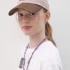 Poev Flower Shirring Ball Cap - Pink/Brown