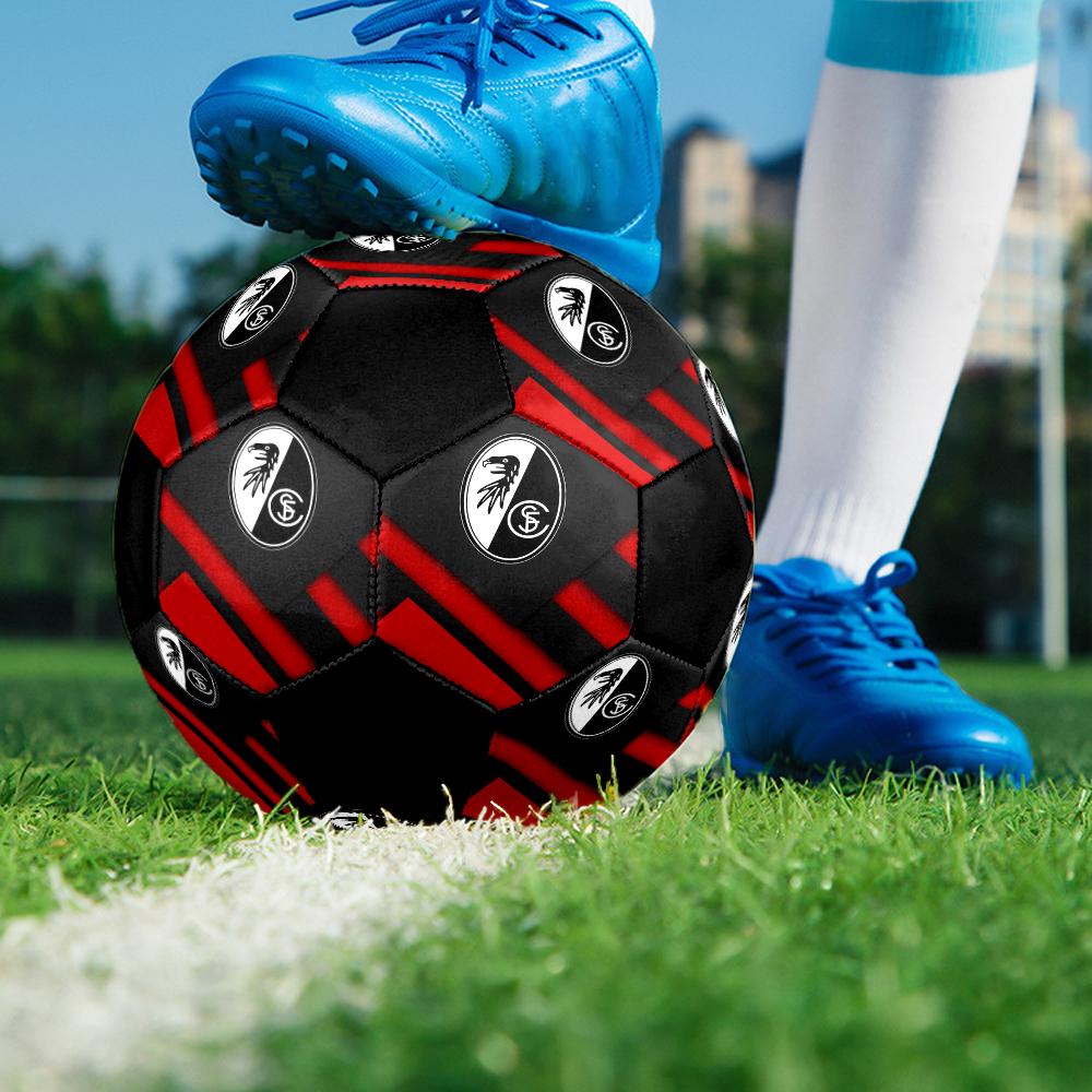 SC Freiburg Indoor Soccer Ball Colorful Machine Stitched PVC Size 5 Team Training Competition Ready Durable High-Bounce Cool Sports Gift