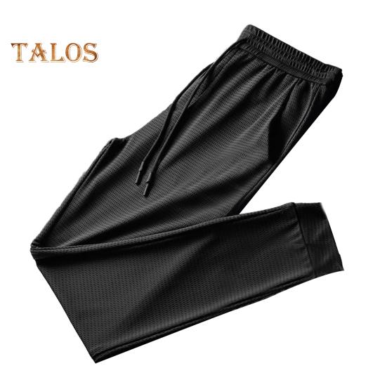 

Мужские сетчатые спортивные штаны, быстросохнущие, тонкие, легкие, спортивные штаны для бега, с эластичным поясом на шнурке, с резинкой на щиколотке, однотонные рабочие брюки для спортзала M чёрный