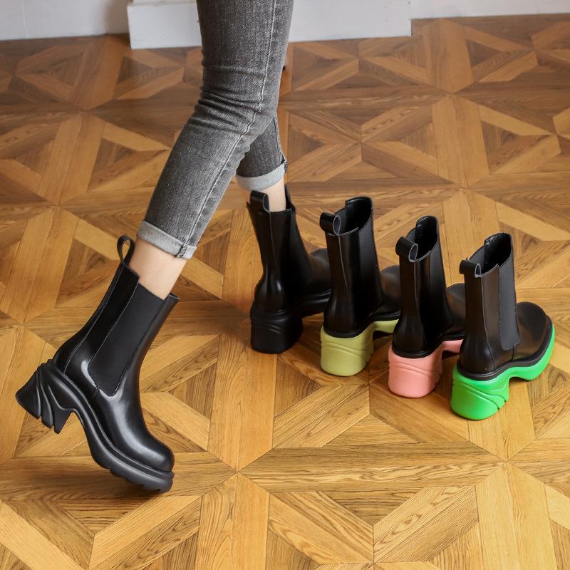 Moda Mujer Primavera Otoño Tacón Grueso Chelsea Botas Gruesa Suela Candy  Color Martin Boots comprar a buen precio — entrega gratuita, reseñas reales  con fotos — Joom