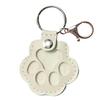 Pet Fur Storage Keychain Dog Cat Hair Memorial Keychain Faux Leather Paw Print Keepsake with Transparent Hair Storage Heartfelt Gift for Cat Dog