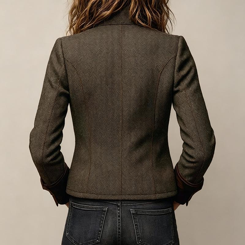 Giacca da abito in lana da donna retrò con bavero alla moda - Collezione Autunno/Inverno