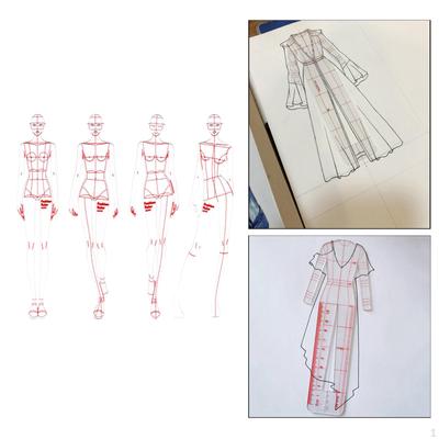 4 Models Clothing Drawing Template Ruler School Sewing Patchwork Rulers Excellent Cool Lines