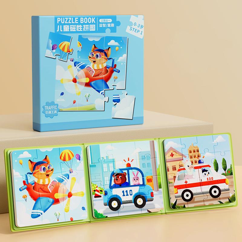 Dětské magnetické puzzle 3-6 let miminko vzdělávací hračky dětské Montessori miminko DIY hračky pro rané vzdělávání