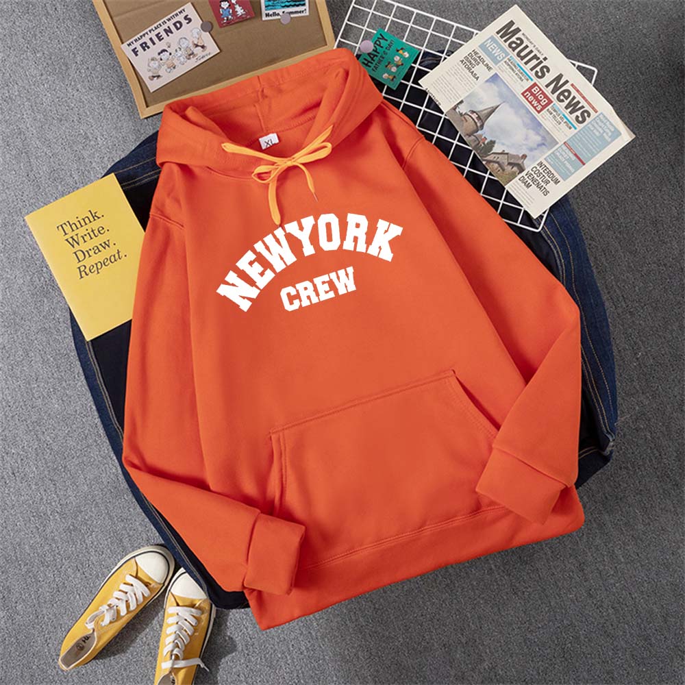 

Hirsionsan Нью-Йорк Толстовка з принтом літер Жіноча базова жіноча осінь з капюшоном Аніме Пуловери з довгими рукавами Повсякденні топи 2024 Y2k XL