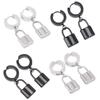 European American Style Key Lock Titanium Steel Men's Personality Ear Cuff Earrings