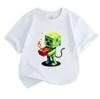 Kids Boys Girls 100% Cotton Crew Neck Short Sleeve T-Shirt, Funny Pixel Green Game Creeper Hold TNT Print Casual Soft Tee Tops for Children Daily Wear
