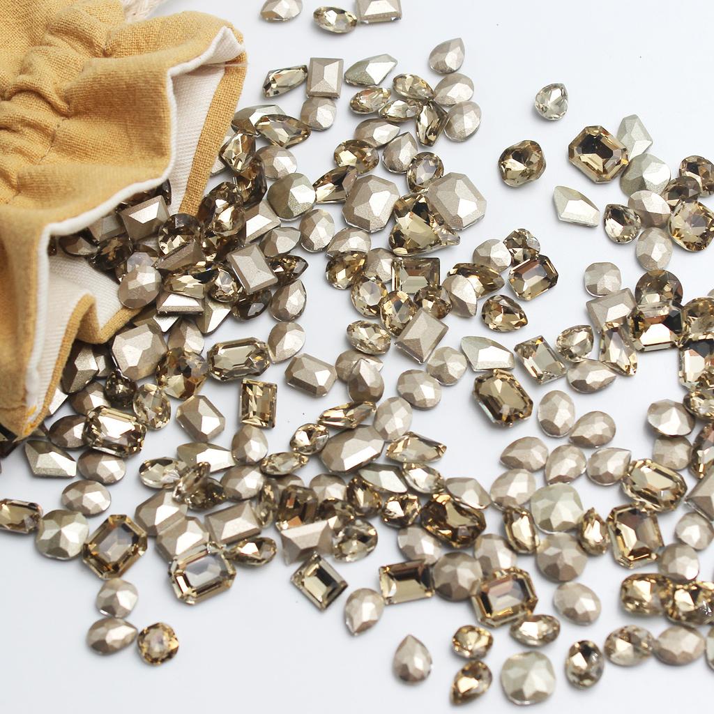 Nail Art Drill Whole Batch By Catty Nail Art Special-Shaped Diamond Burst Flash Color Pointed Bottom Diamond Crystal Glass Mixed Diamond Nail Art