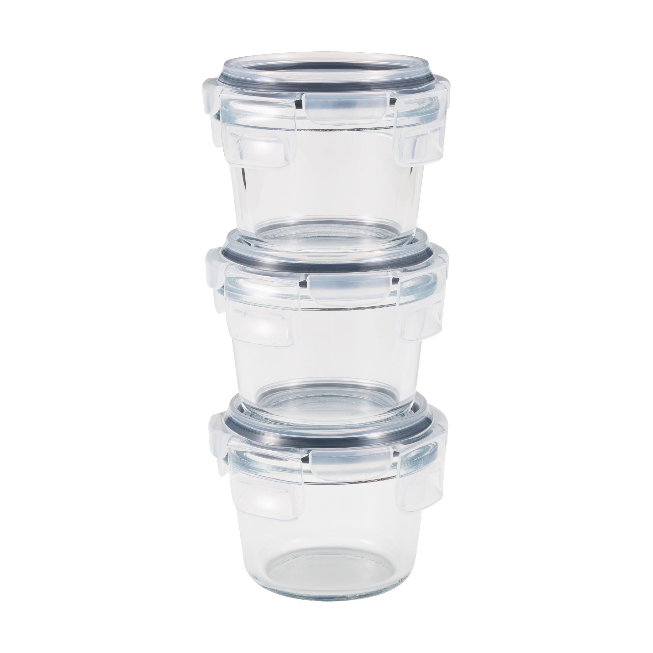 

CB Japan Стеклянный контейнер для хранения 150 мл Круглый Набор из 3 шт. Подготовленная еда Морозильная камера Микроволновая печь Безопасный для мытья в посудомоечной машине Безопасный для дезинфекции кипячением Безопасный Стеклянный Мини