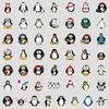 50 Pieces of Cute Cartoon Penguin Graffiti Stickers for Mobile Phones and Computers, Waterproof Decorative Stickers, Creative DIY Stationery Stickers