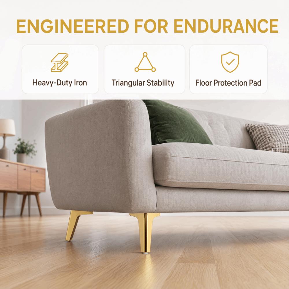 Gold Sofa Feet Durable Cabinet Feet Modern Furniture Legs Couch