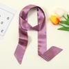 Korean Pure Color Thin Narrow Long Silk Scarf Satin Multi-purpose Popular Women's Small Streamer