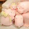 Soft Pig Plush Pillow Cute Pink Pig Hugging Pillow Stuffed Animal Throw Cushion Birthday Gift for Kids Girls