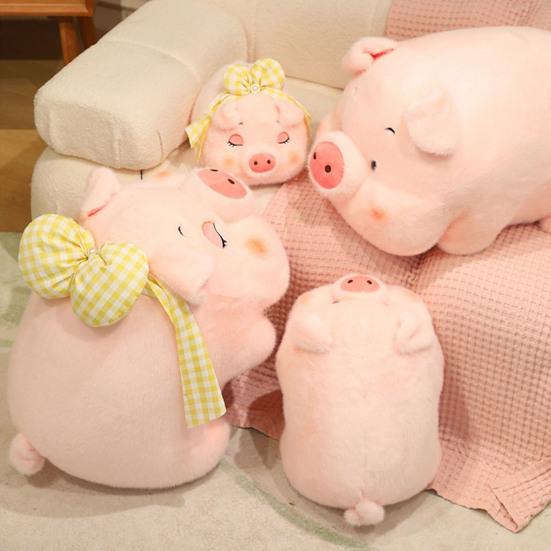 Soft Pig Plush Pillow Cute Pink Pig Hugging Pillow Stuffed Animal Throw Cushion Birthday Gift for Kids Girls