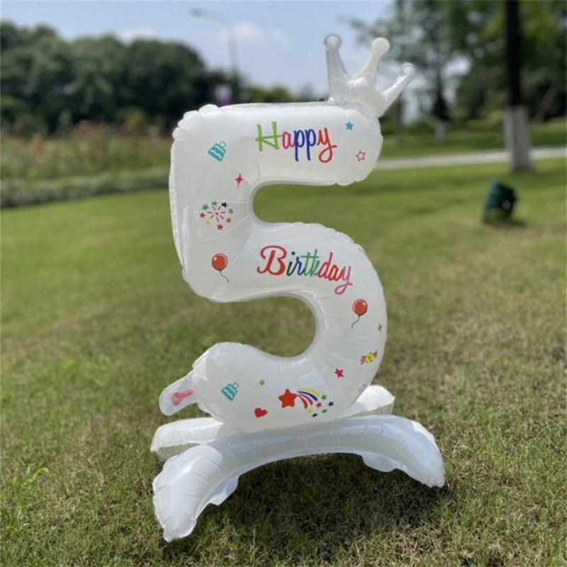 32 palců narozeniny výročí balónky rok sloupec strana číslo koruny příjezd první veselá dívka banket sprcha ins baby