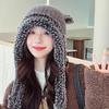 Thicken Windproof Beanie Plush Cute Bear Ear Shape Trapper Hat for Adult Teens