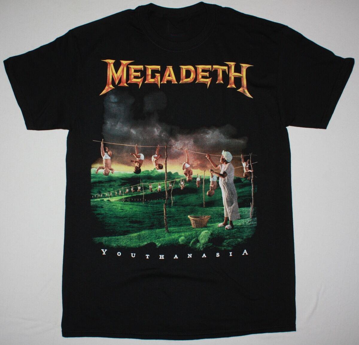 MEGADETH YOUTHANASIA DAVE MUSTAINE Torture Black Cotton T-shirt S-234XL S995 S разноцветный