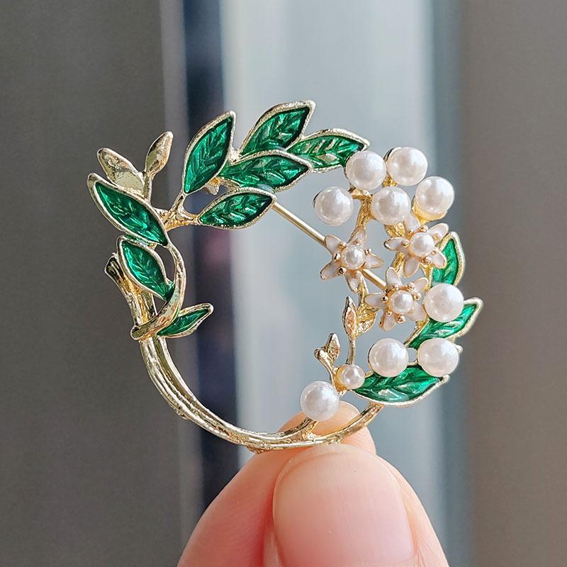 

Стильная и простая брошь-булавка в виде гардении из эмалевого сплава с каплей масла, женская булавка, аксессуары