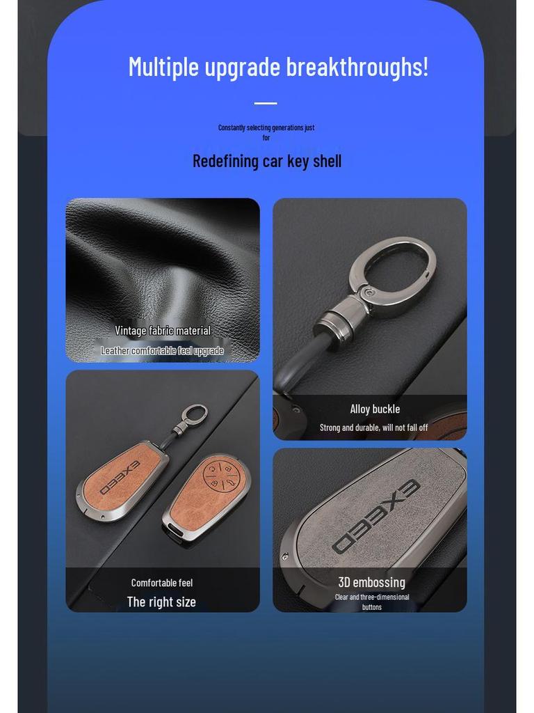 Chery Exeed Key Protective Cover for Xingji, Yuan EST, Lan Yue VX, Yaoguang, 5X, Rui Hu 7, Arrizo 8