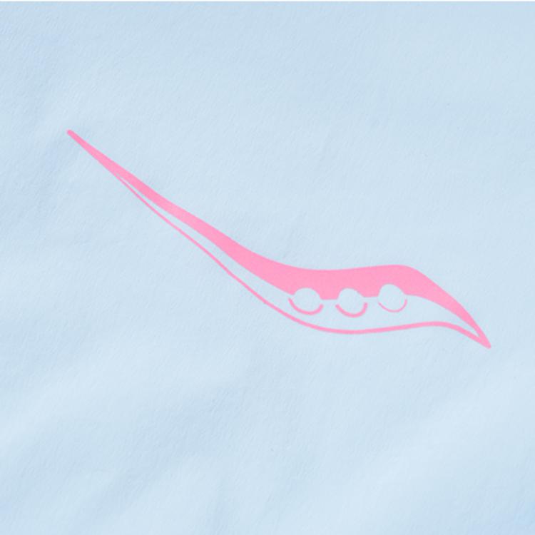 SAUCONY Solid Color Logo Zip Hooded Long Sleeve Jacket Women Jackets Light-Blue SC1239077-2