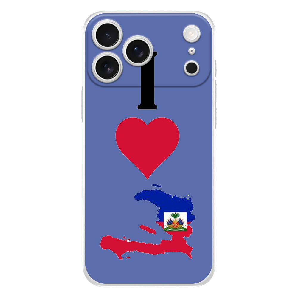 Soft Phone Case For iPhone 17 Air 16E 16 11 15 14 Pro MAX 12 13 7 8 Plus SE Easter Cover Fullback Protection shipping Haiti Flag