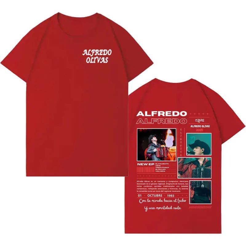 Rapper Alfredo Olivas Trendy Album Tour Tshrit Mens Women High Quality Gothic Music Casual Tshrits Loose Short Sleeve Streetwear