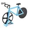 SW Yenilik Bisiklet Şekli Pizza Kesici Çift Tekerlekli Dilimleme Mutfak Ev Dekor Aracı