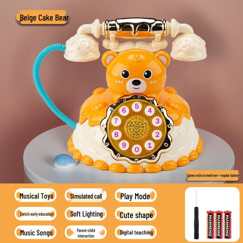 Musical Toy Phone for Early Childhood Development - Simulated Landline for Boys & Girls