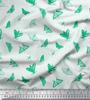 Soimoi Black Japan Crepe Satin Fabric Dot & Butterfly Print Fabric by Metre 42 Inch