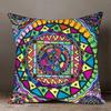 Home Decor Colorful Mandala Patterned Decorative Pillow Covers Pattern Cushion Cover Suitable For Sofa Bedroom Car Pillow Cover