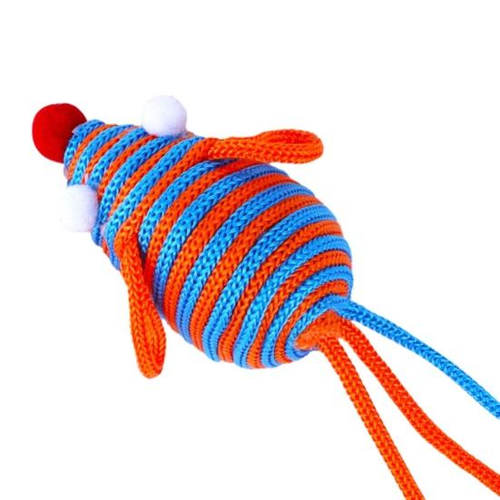 

Игрушка для кошек, устойчивая к укусам, креативная, изысканная, снимает скуку, яркая, цветная, в форме мыши, жевательная игрушка для кошек, товары для домашних животных синий